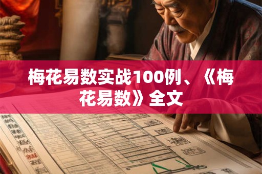 梅花易数实战100例、《梅花易数》全文