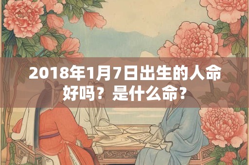 2018年1月7日出生的人命好吗？是什么命？