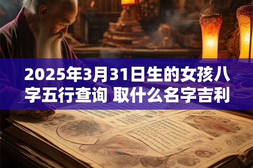 2025年3月31日生的女孩八字五行查询 取什么名字吉利