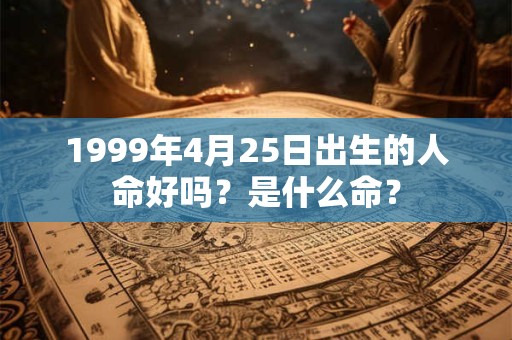 1999年4月25日出生的人命好吗？是什么命？