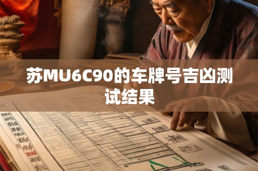 苏MU6C90的车牌号吉凶测试结果