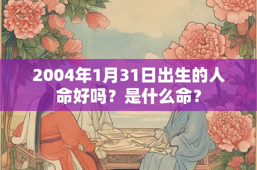 2004年1月31日出生的人命好吗？是什么命？