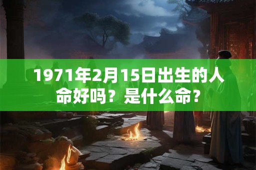 1971年2月15日出生的人命好吗？是什么命？