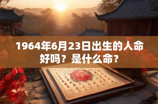 1964年6月23日出生的人命好吗？是什么命？