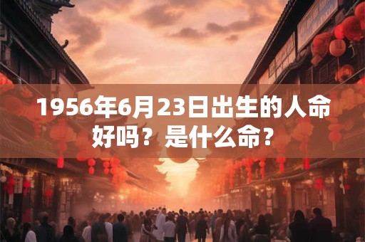 1956年6月23日出生的人命好吗？是什么命？
