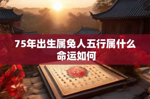 75年出生属兔人五行属什么 命运如何