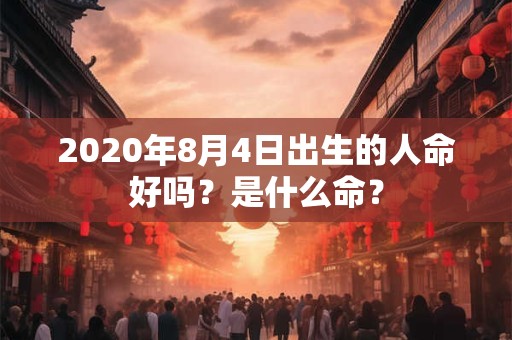 2020年8月4日出生的人命好吗？是什么命？