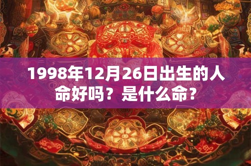 1998年12月26日出生的人命好吗？是什么命？