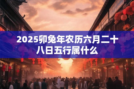 2026卯兔年农历六月二十八日五行属什么 2026卯兔年农历六月二十八日五行属什么