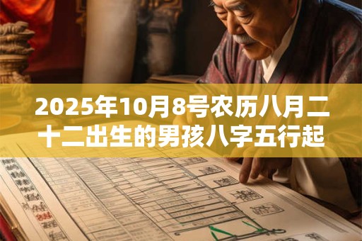 2025年10月8号农历八月二十二出生的男孩八字五行起名字