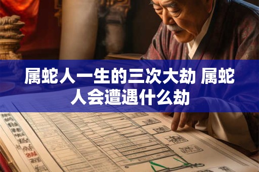 属蛇人一生的三次大劫 属蛇人会遭遇什么劫