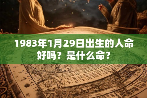 1983年1月29日出生的人命好吗？是什么命？