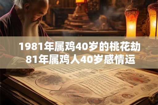 1981年属鸡40岁的桃花劫 81年属鸡人40岁感情运