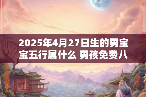 2025年4月27日生的男宝宝五行属什么 男孩免费八字起名