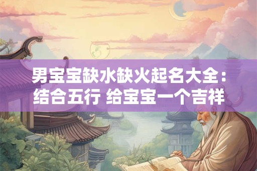 男宝宝缺水缺火起名大全：结合五行 给宝宝一个吉祥的名字