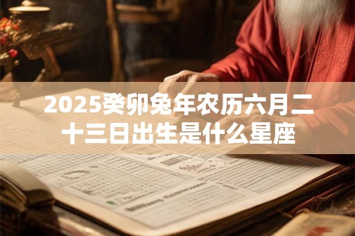 2025癸卯兔年农历六月二十三日出生是什么星座