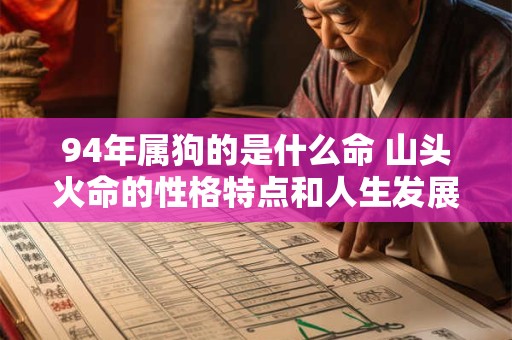 94年属狗的是什么命 山头火命的性格特点和人生发展