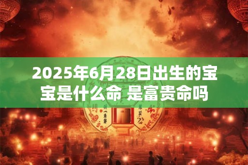2025年6月28日出生的宝宝是什么命 是富贵命吗