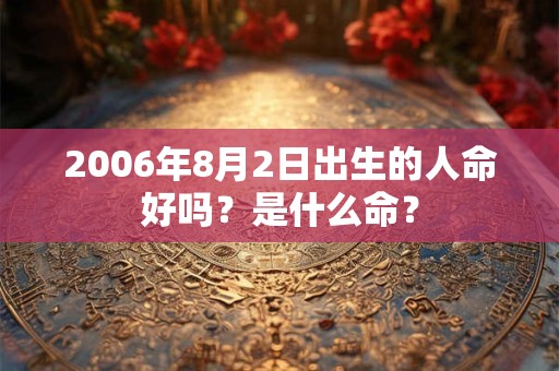 2006年8月2日出生的人命好吗？是什么命？