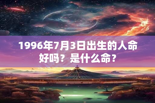 1996年7月3日出生的人命好吗？是什么命？