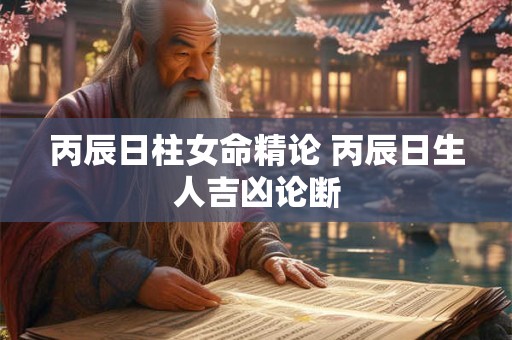 丙辰日柱女命精论 丙辰日生人吉凶论断