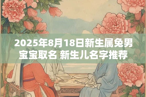 2025年8月18日新生属兔男宝宝取名 新生儿名字推荐