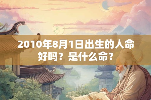 2010年8月1日出生的人命好吗？是什么命？
