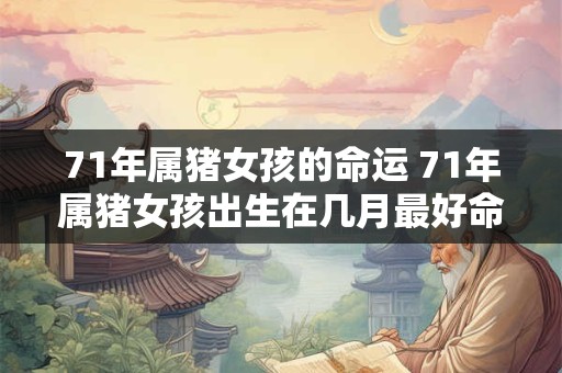 71年属猪女孩的命运 71年属猪女孩出生在几月最好命