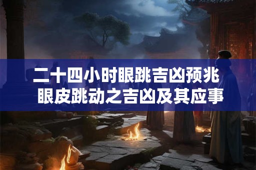 二十四小时眼跳吉凶预兆  眼皮跳动之吉凶及其应事
