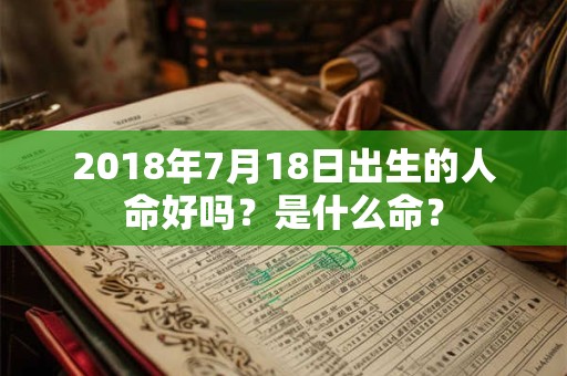 2018年7月18日出生的人命好吗？是什么命？