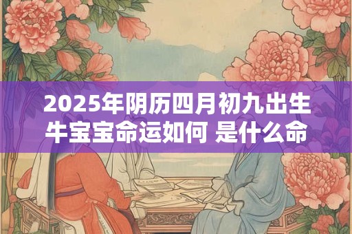 2026年阴历四月初九出生牛宝宝命运如何 是什么命