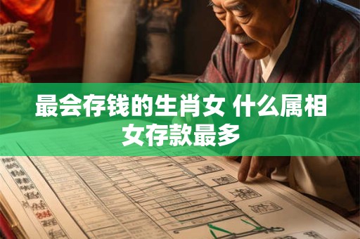 最会存钱的生肖女 什么属相女存款最多