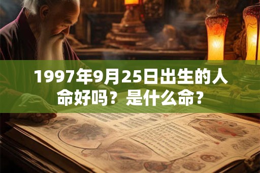 1997年9月25日出生的人命好吗？是什么命？