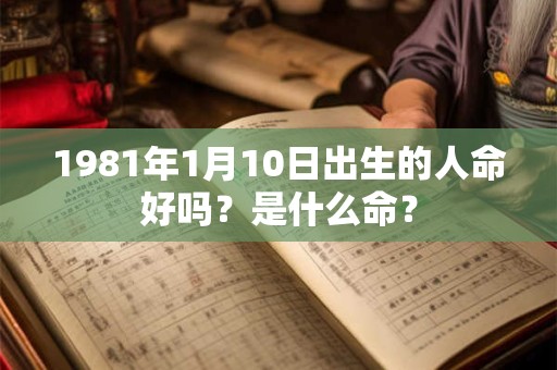 1981年1月10日出生的人命好吗？是什么命？