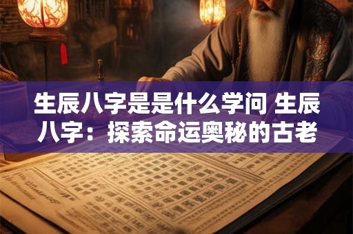 生辰八字是是什么学问 生辰八字：探索命运奥秘的古老学问