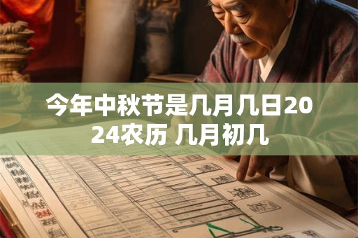今年中秋节是几月几日2024农历 几月初几