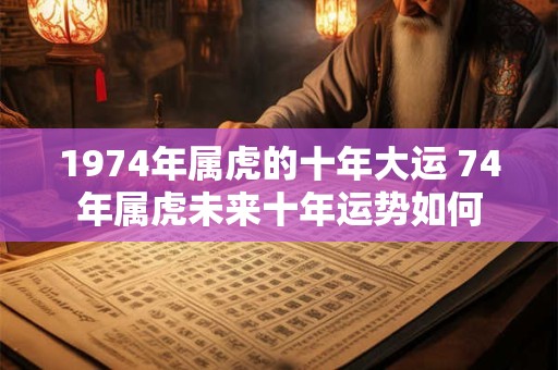 1974年属虎的十年大运 74年属虎未来十年运势如何 1974年属虎的十年大运 74年属虎未来十年运势如何