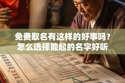 免费取名有这样的好事吗？怎么选择能起的名字好听