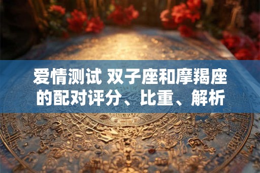 爱情测试 双子座和摩羯座的配对评分、比重、解析