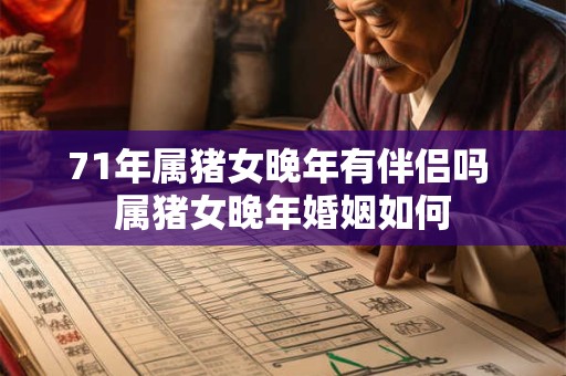71年属猪女晚年有伴侣吗 属猪女晚年婚姻如何