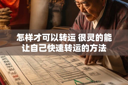 怎样才可以转运 很灵的能让自己快速转运的方法