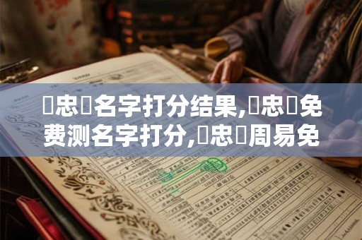 張忠寧名字打分结果,張忠寧免费测名字打分,張忠寧周易免费测名字打分