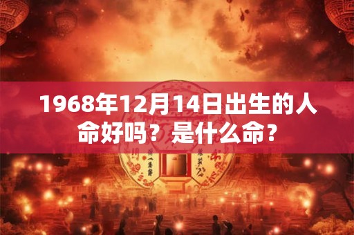 详细阅读:1968年12月14日出生的人命好吗?是什么命? 1968年12月14日出生的人命好吗?是什么命?