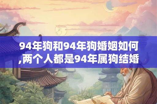 94年狗和94年狗婚姻如何,两个人都是94年属狗结婚好吗