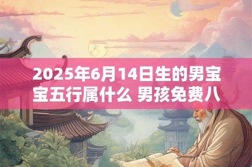2025年6月14日生的男宝宝五行属什么 男孩免费八字起名