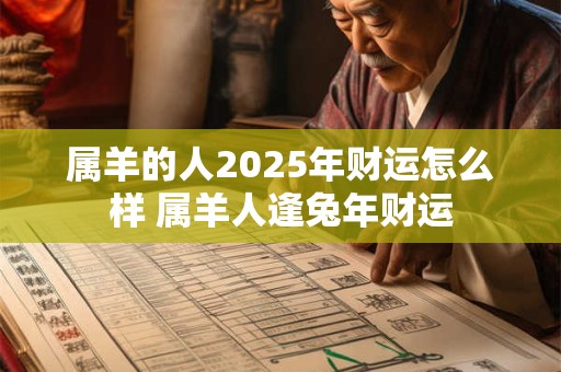 属羊的人2025年财运怎么样 属羊人逢兔年财运