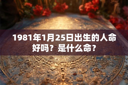 1981年1月25日出生的人命好吗？是什么命？