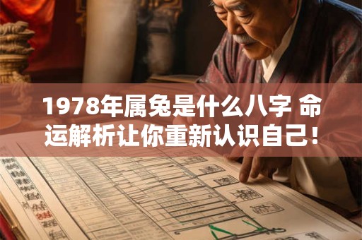1978年属兔是什么八字 命运解析让你重新认识自己! 1978年属兔是什么八字 命运解析让你重新认识自己!