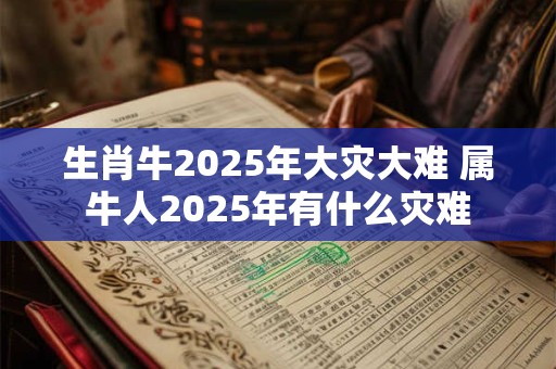 生肖牛2025年大灾大难 属牛人2025年有什么灾难