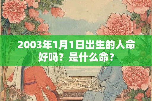 2003年1月1日出生的人命好吗？是什么命？